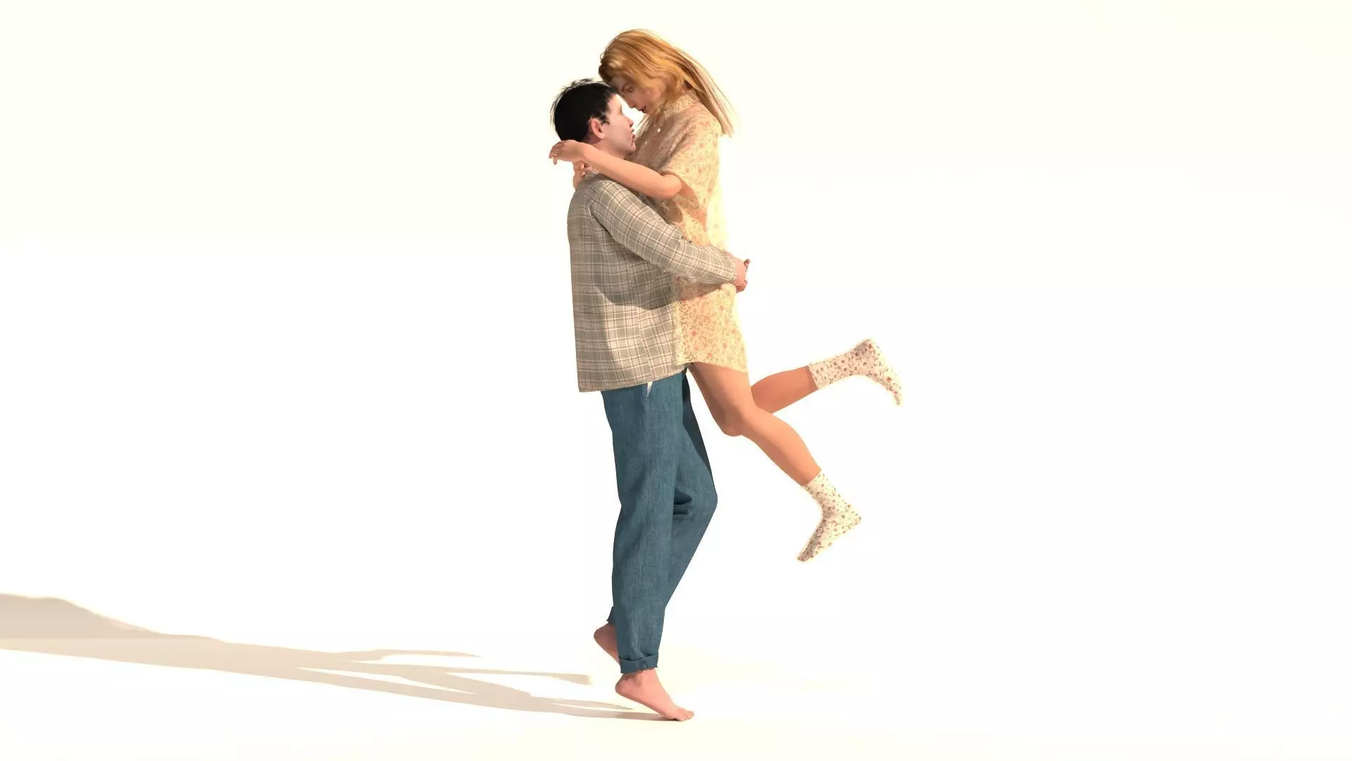 people kiss Free 3D model
