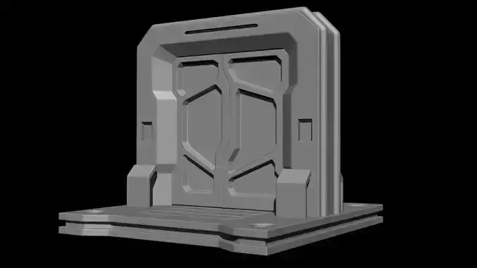 CGA Sci-Fi Door 01 3D model