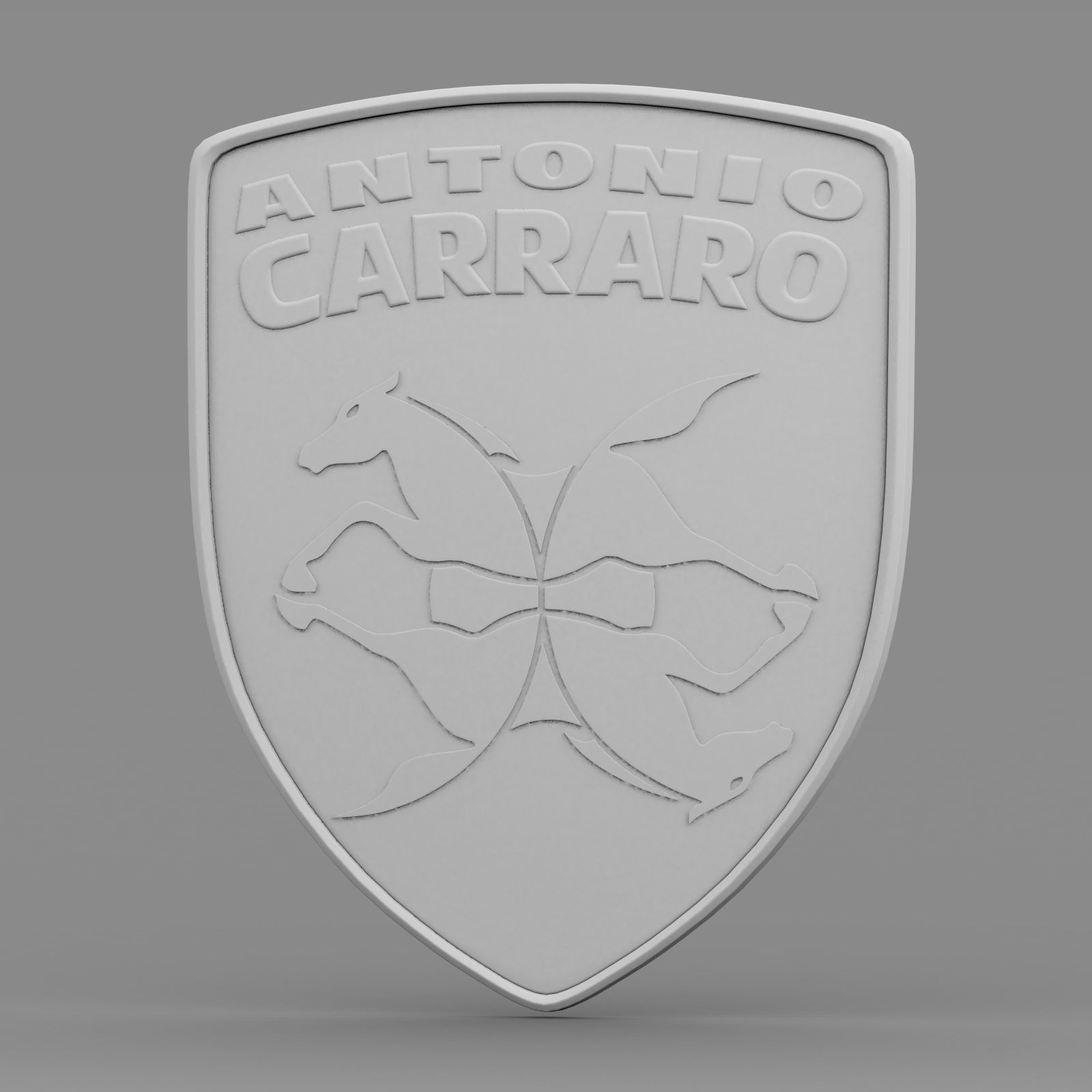 antonio carraro logo 3D model_2