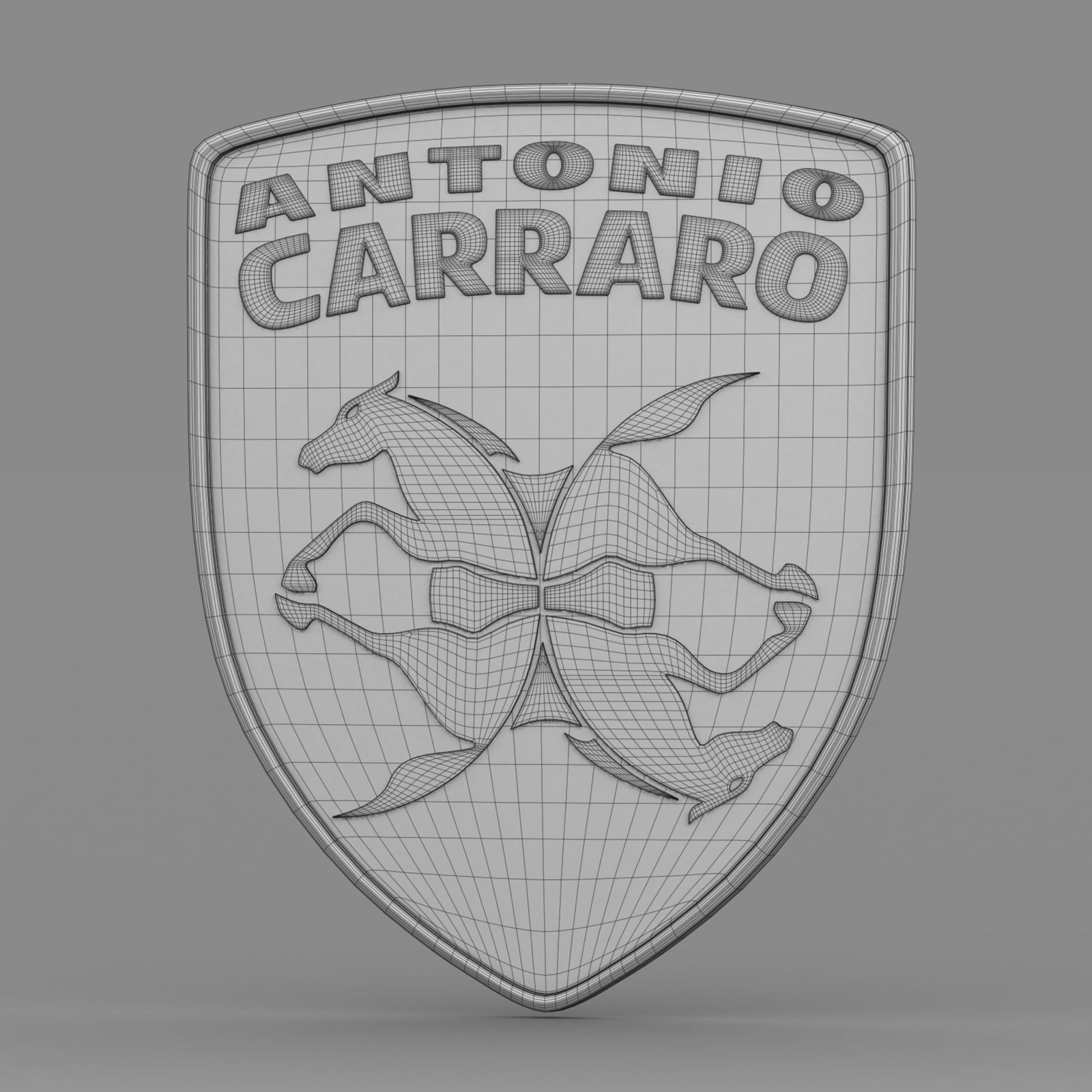 antonio carraro logo 3D model_1