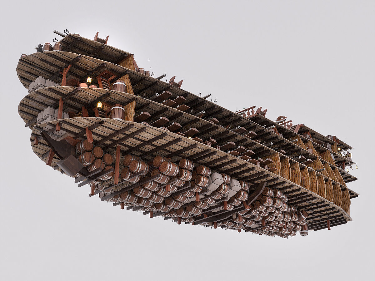 This 3D Galleon includes a fully detailed interior 01 3D model_5