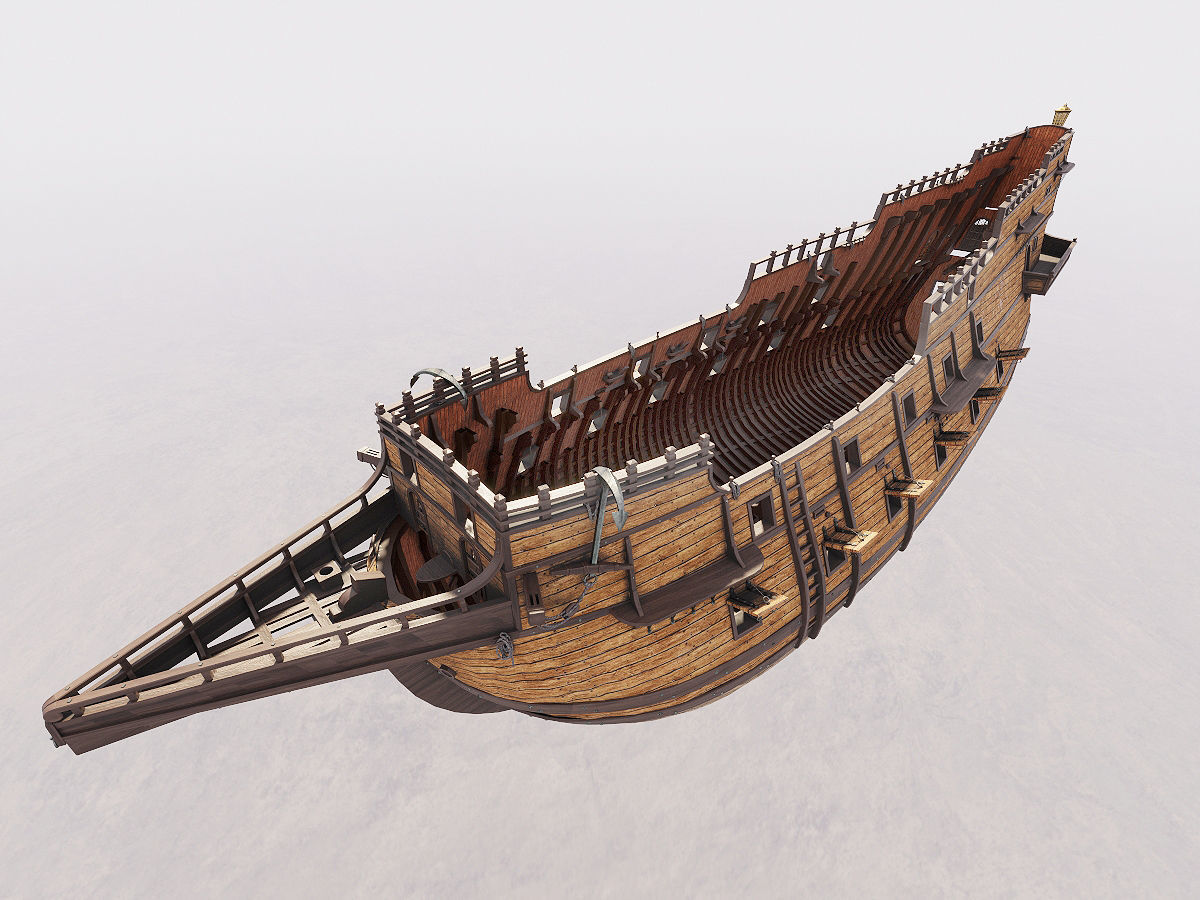 This 3D Galleon includes a fully detailed interior 01 3D model_26
