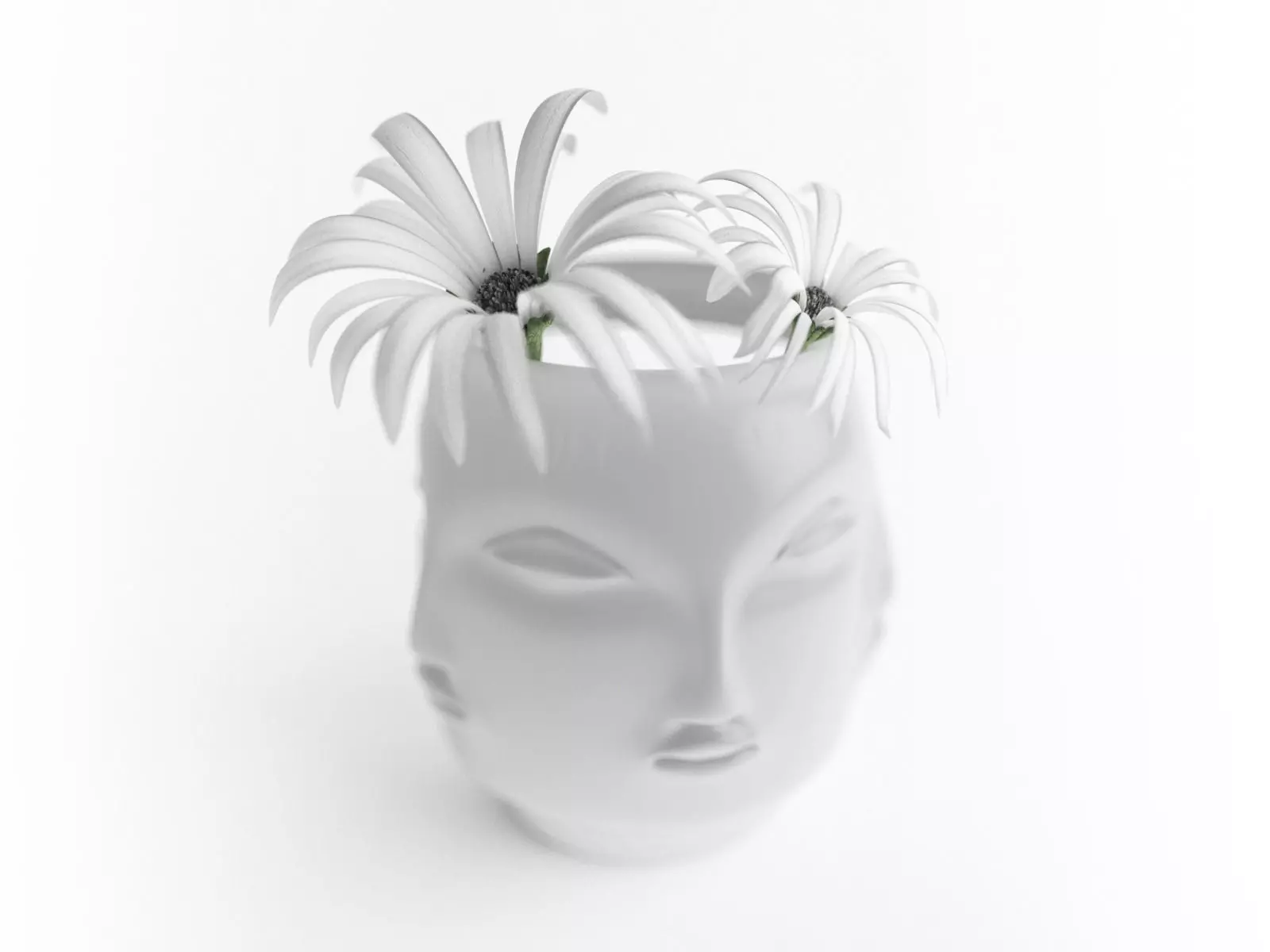 Jonathan Adler Muse Dora Maar Bowl with flowers 3D model_0