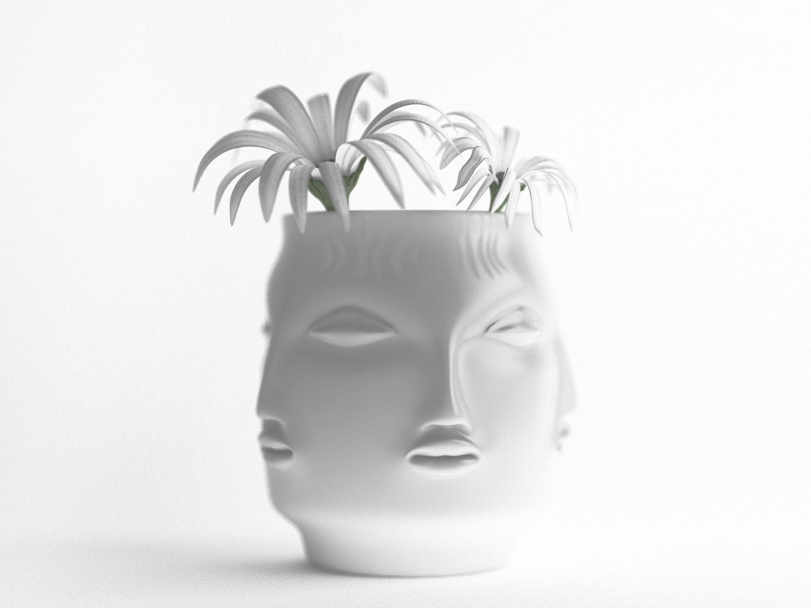 Jonathan Adler Muse Dora Maar Bowl with flowers 3D model_1