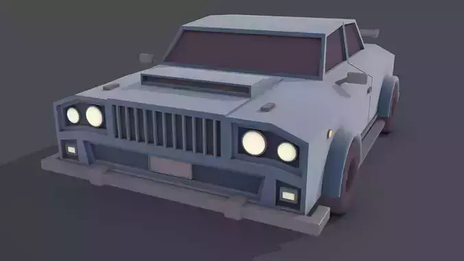 CARtoon car Free low-poly 3D model
