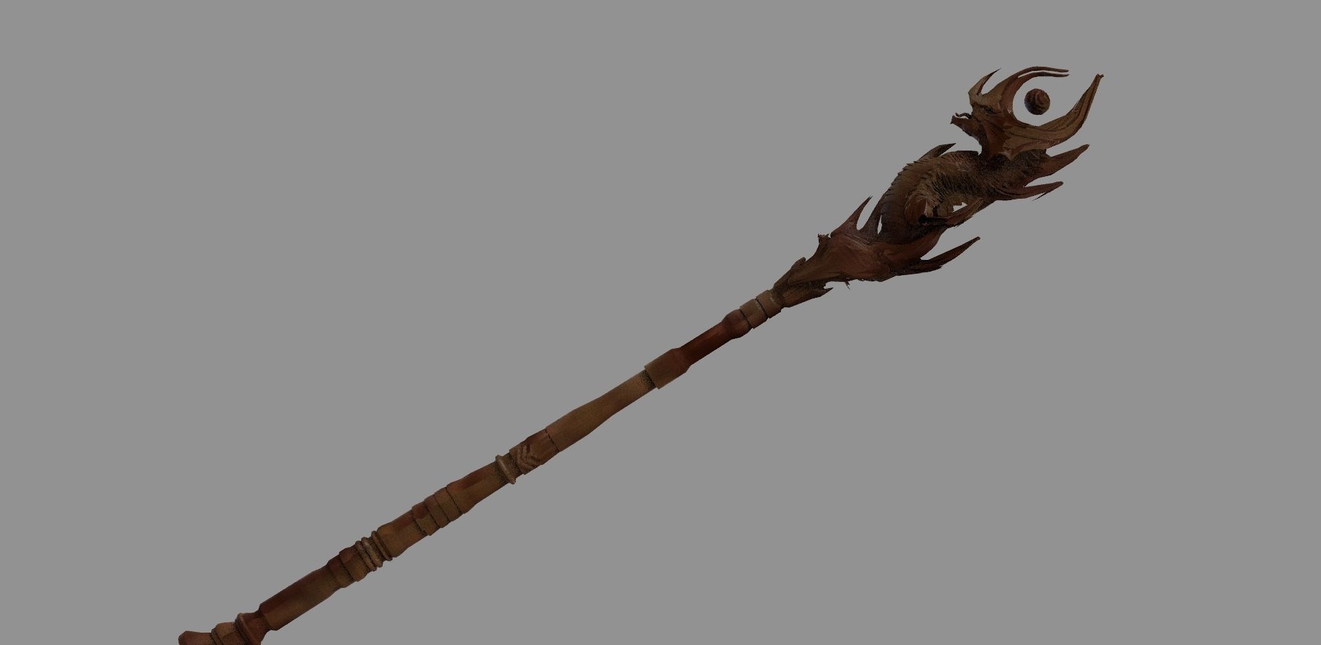 Staff Fantasy Dragon 3D model_1