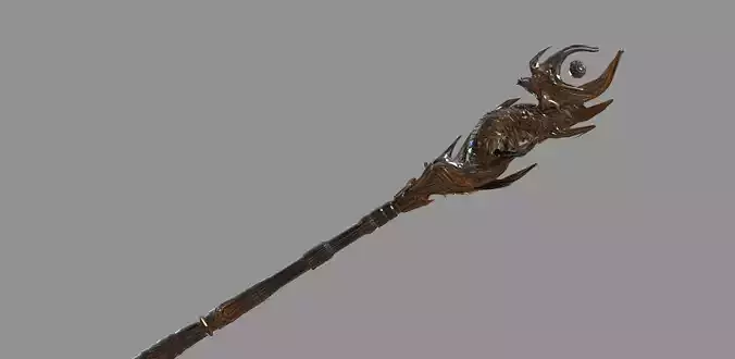 Staff Fantasy Dragon 3D model