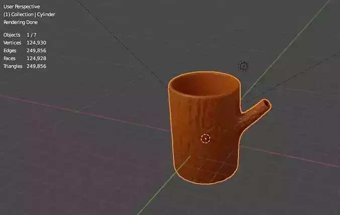 A Brown Wooden Pen Pot