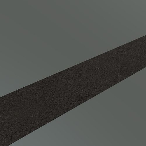 Asphalt road Free low-poly 3D model