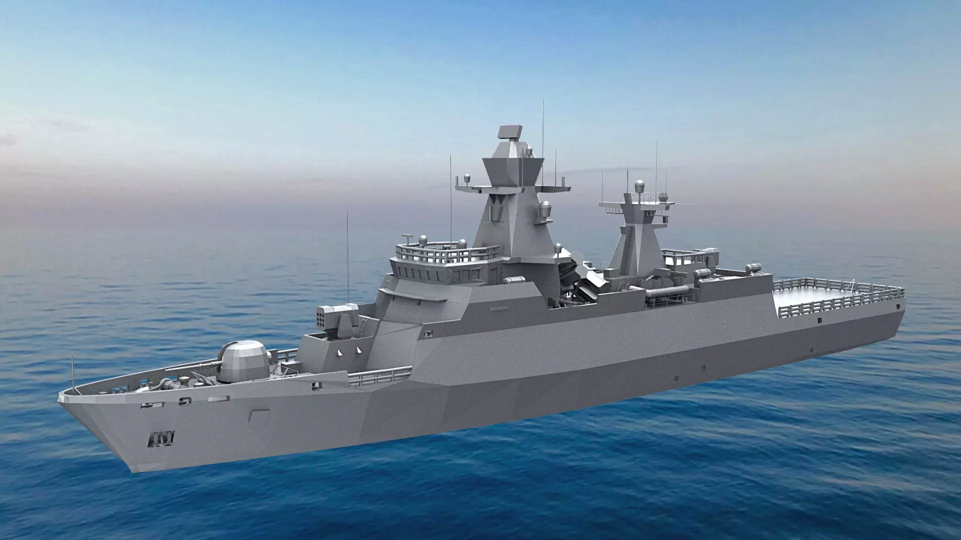 GERMAN  K-130 BRAUNSCHWEIG CLASS CORVETTE 3D PRINT READY  3D print model_0