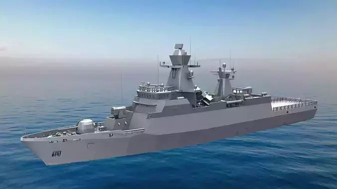 GERMAN  K-130 BRAUNSCHWEIG CLASS CORVETTE 3D PRINT READY  3D print model