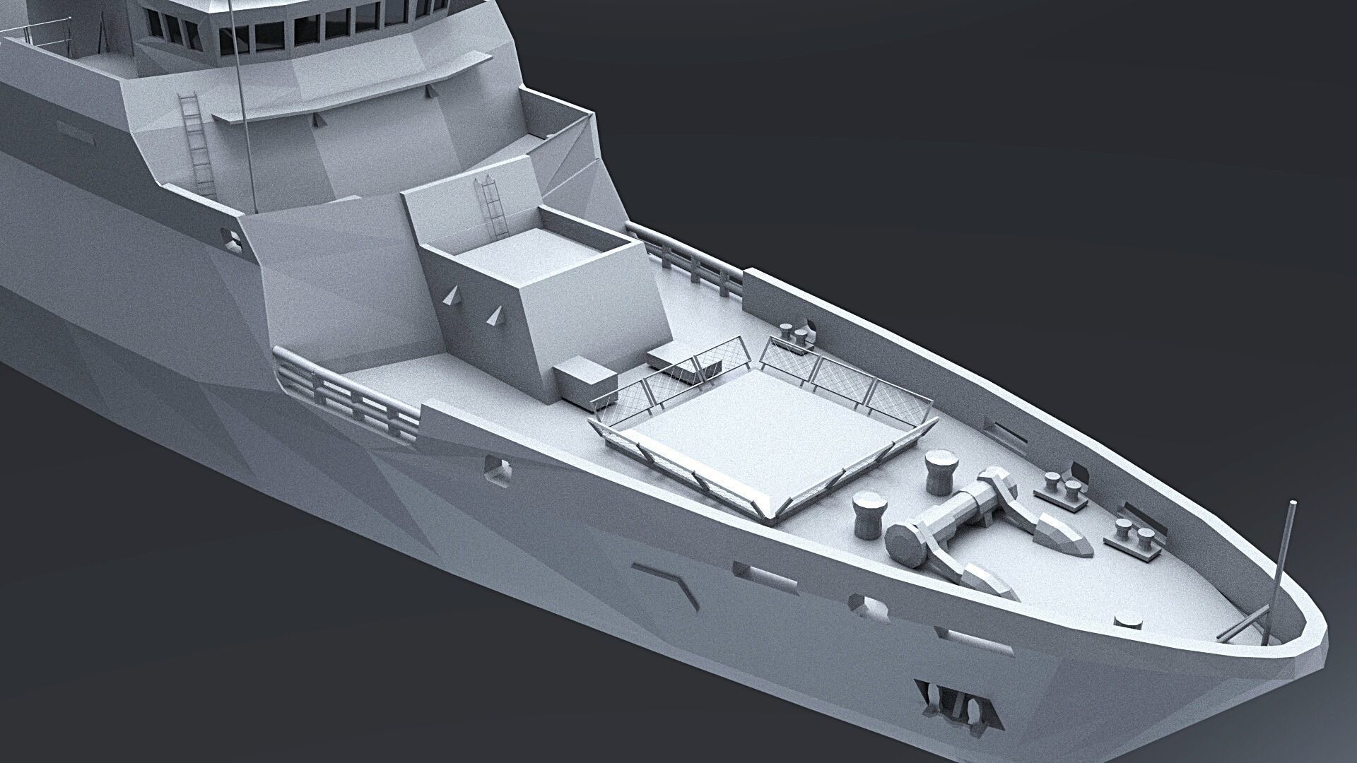 GERMAN  K-130 BRAUNSCHWEIG CLASS CORVETTE 3D PRINT READY  3D print model_3