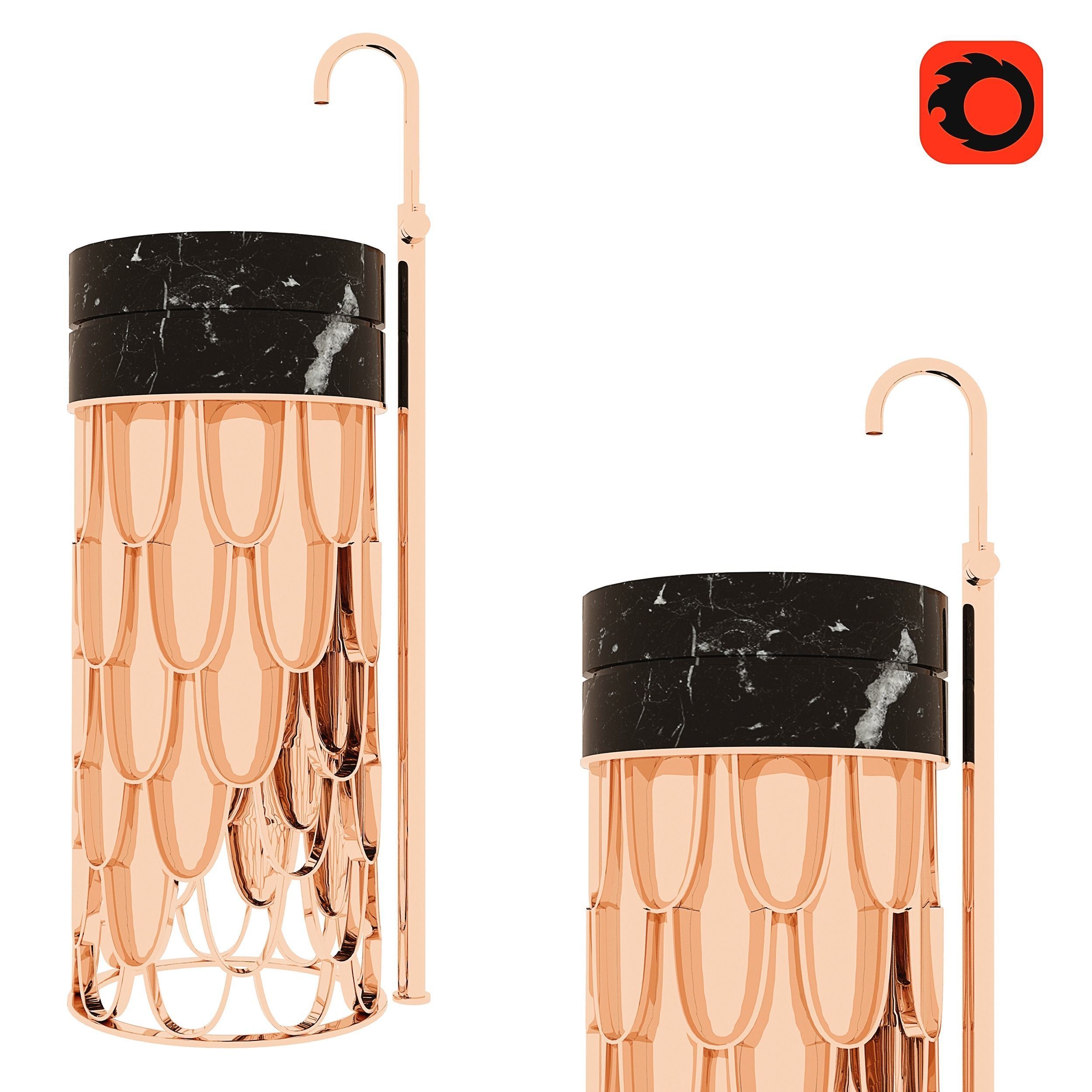 Maison valentina luxury bathrooms washbasin Free 3D model_2