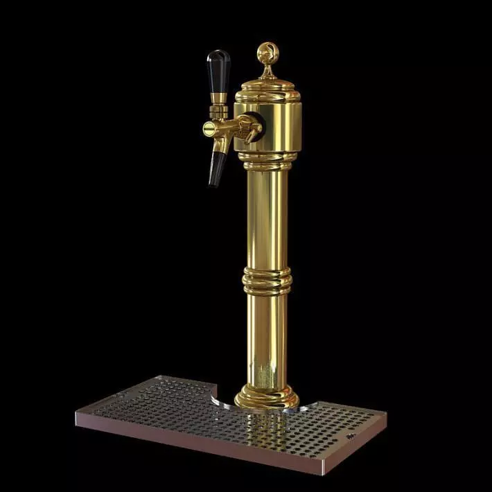 Brass Beer Tap 3D model_0