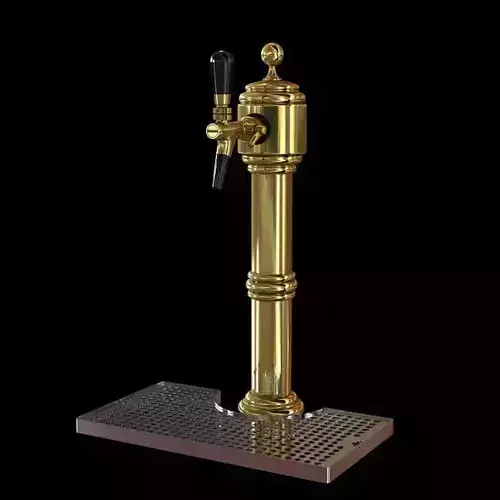 Brass Beer Tap 3D model
