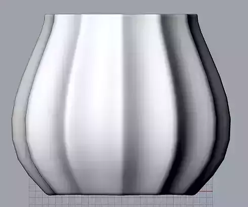 Vase 3D print model pumpkin