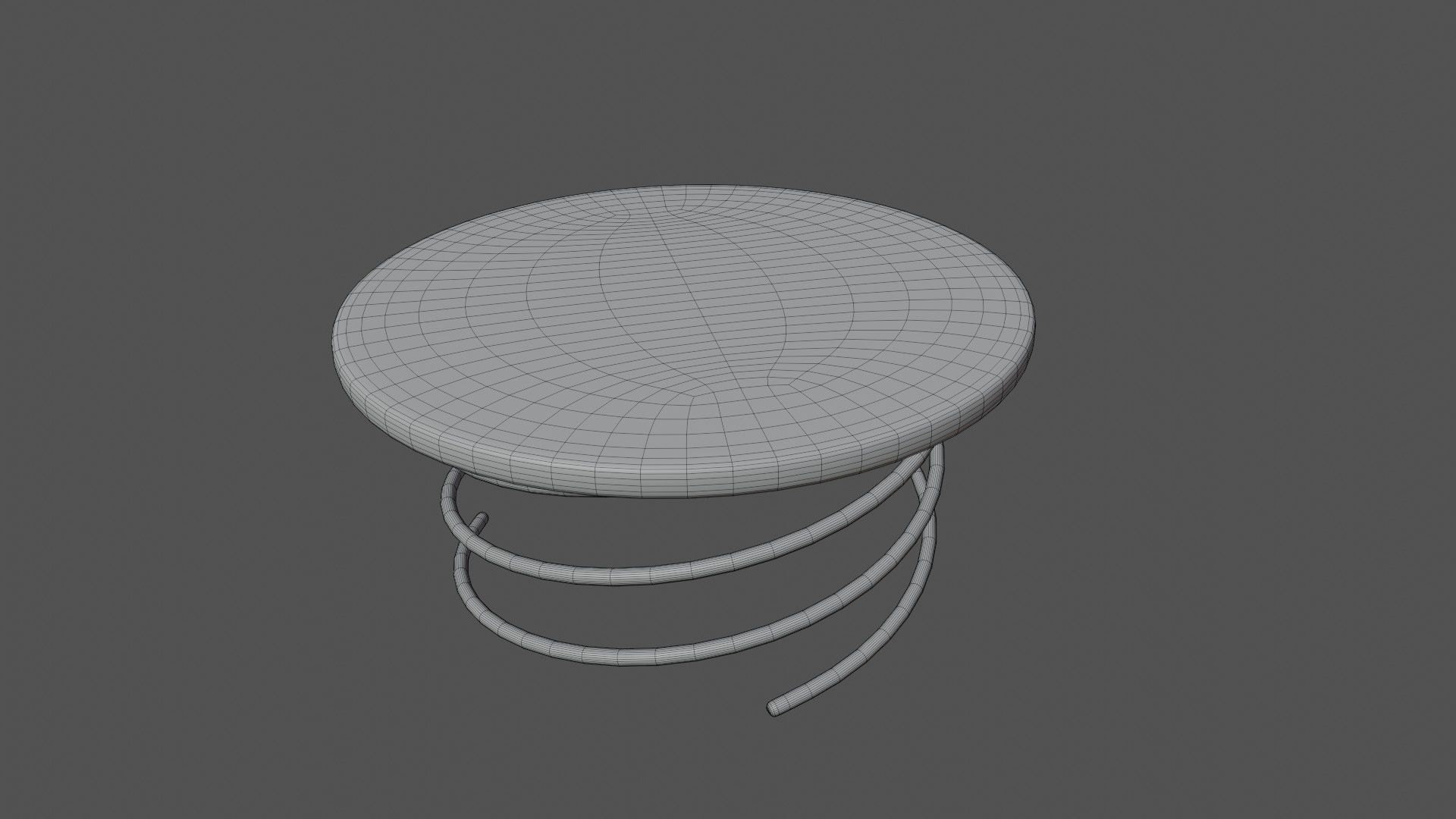 Coffee Table Glass with Helix Legs 3D model_6