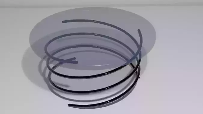 Coffee Table Glass with Helix Legs