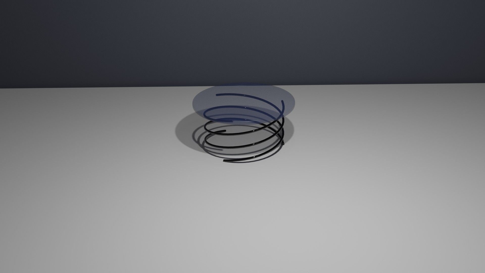 Coffee Table Glass with Helix Legs 3D model_4