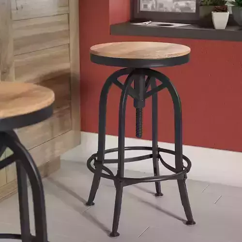 Jorgen Adjustable Height Swivel Bar Stool