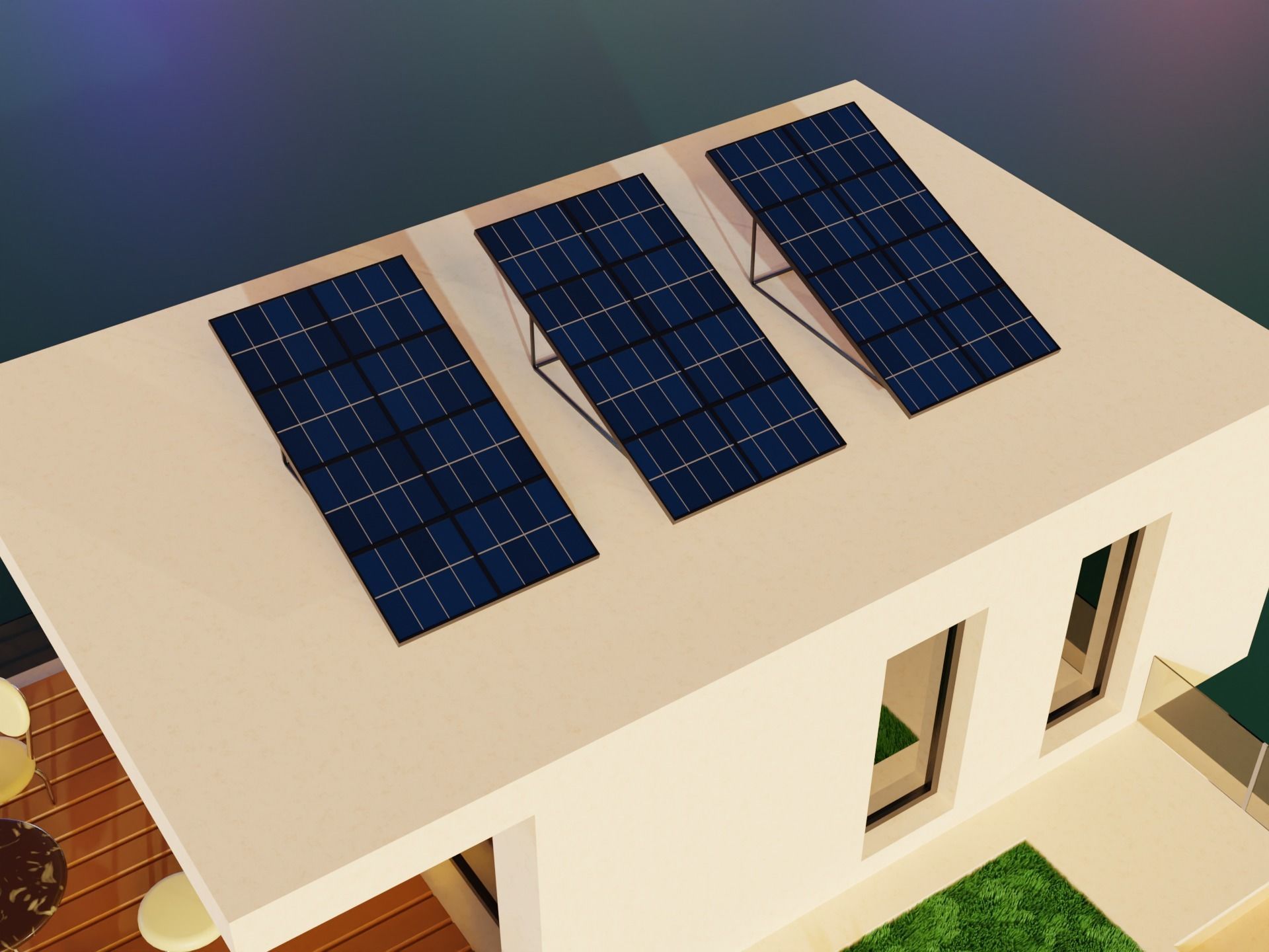 Modern House Scene 3D model_7