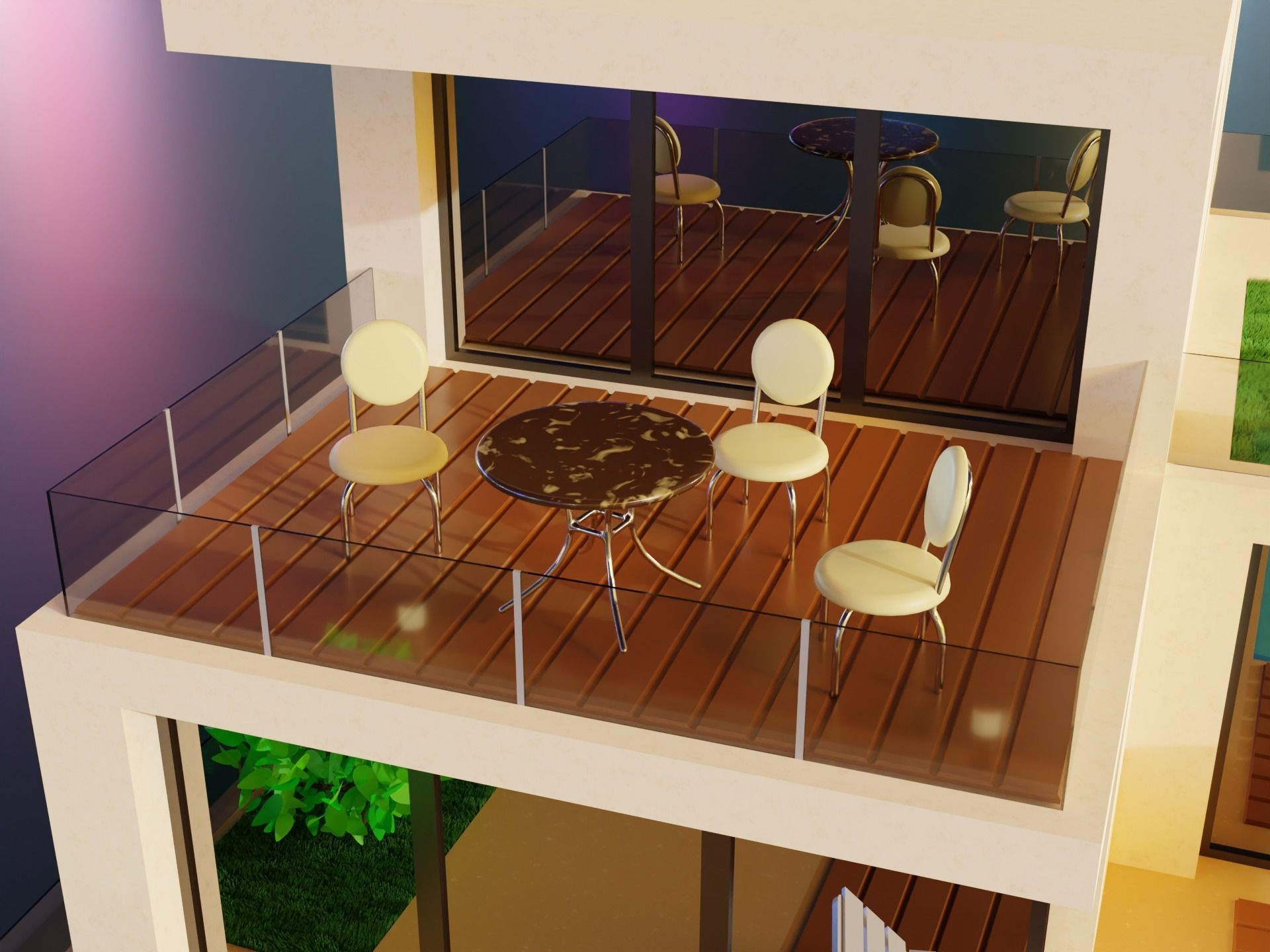 Modern House Scene 3D model_4