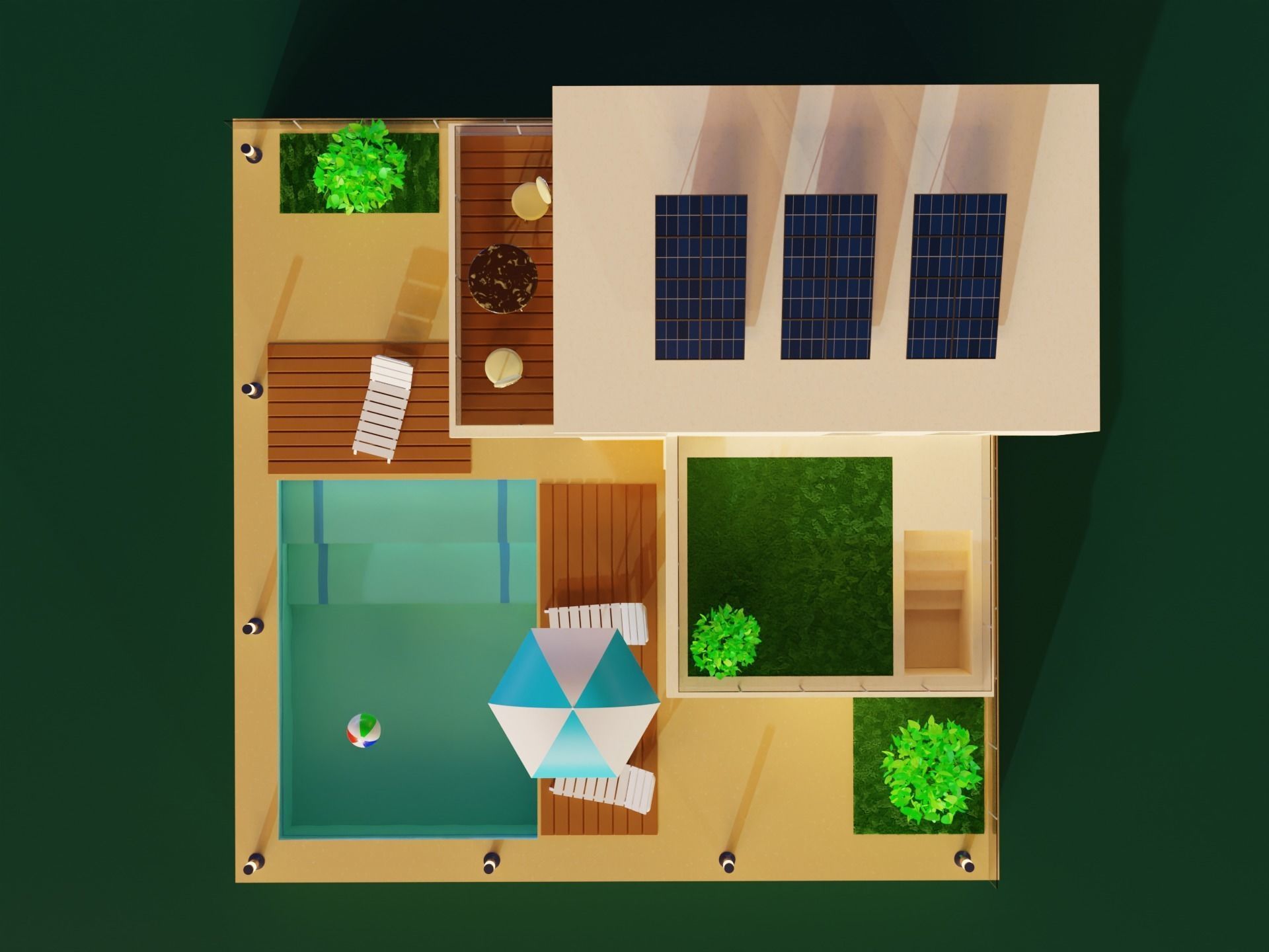 Modern House Scene 3D model_11