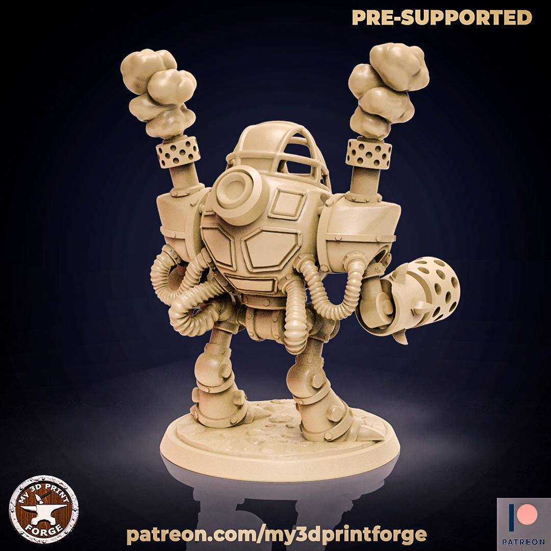 Goblin ROBOT MECH 32mm presupported 3D model 3D printable CGTrader