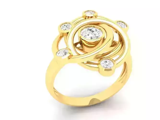 Modern Spiral Diamond Ring Jewelry  472