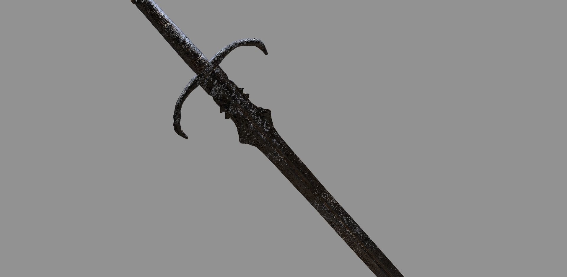 Claymore Sword dark 3D model_2