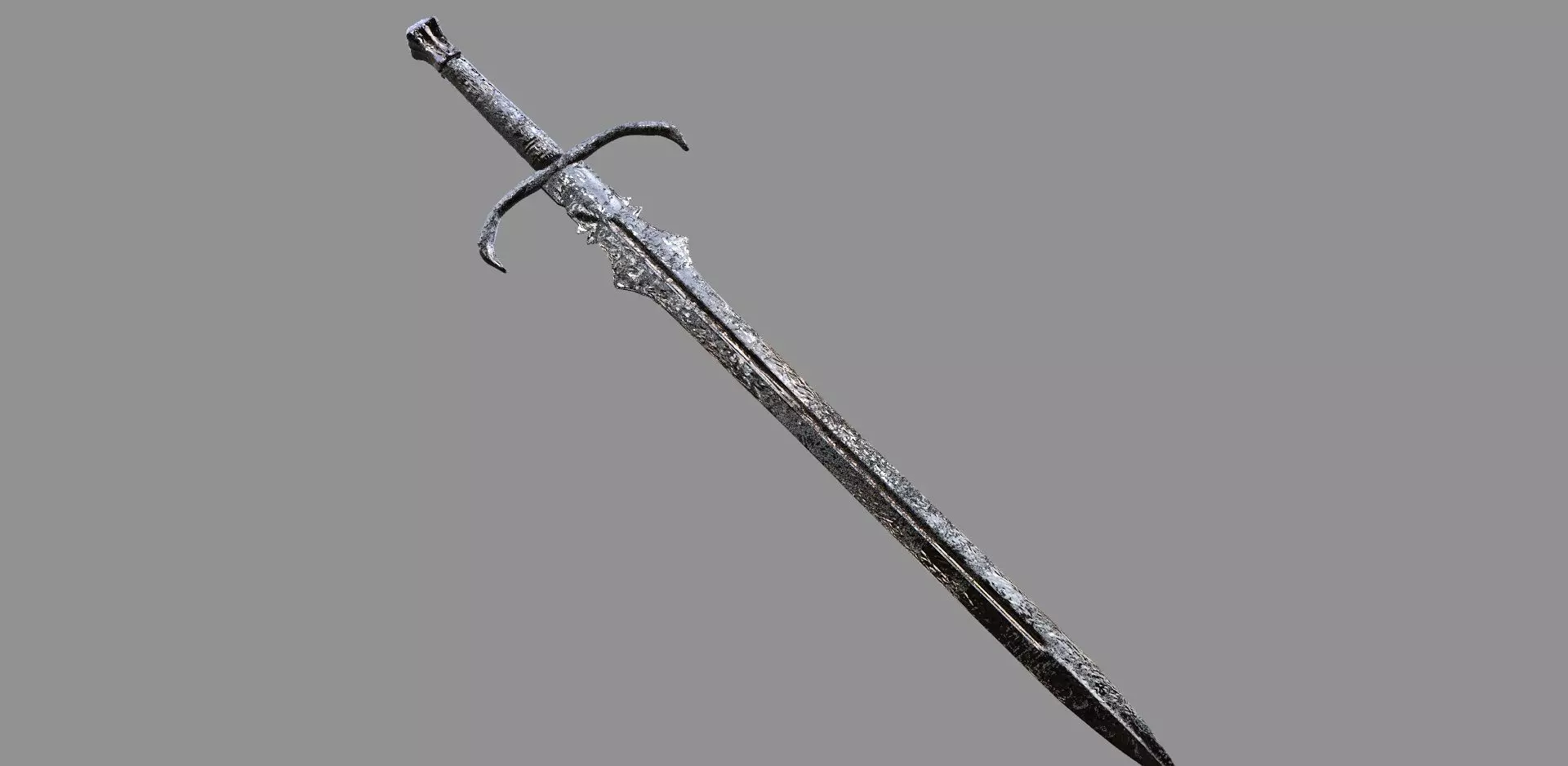 Claymore Sword dark 3D model_0