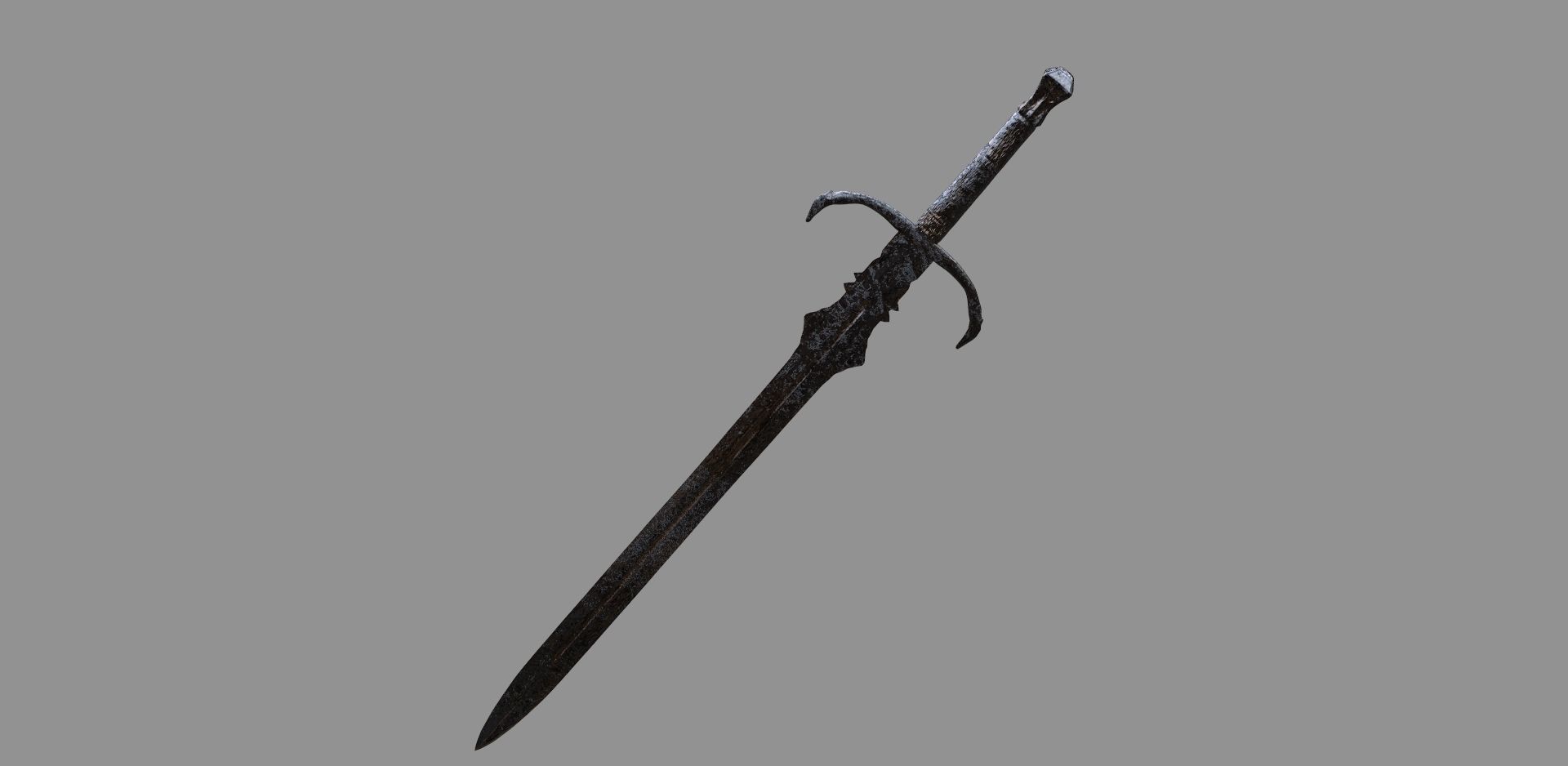 Claymore Sword dark 3D model_1