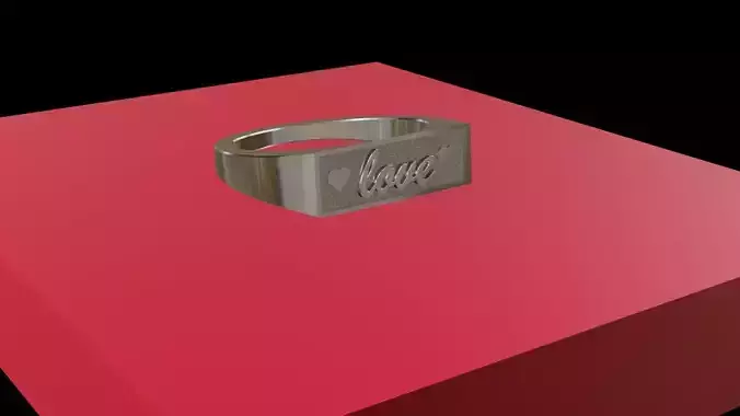 Wedding ring with name 3d print model