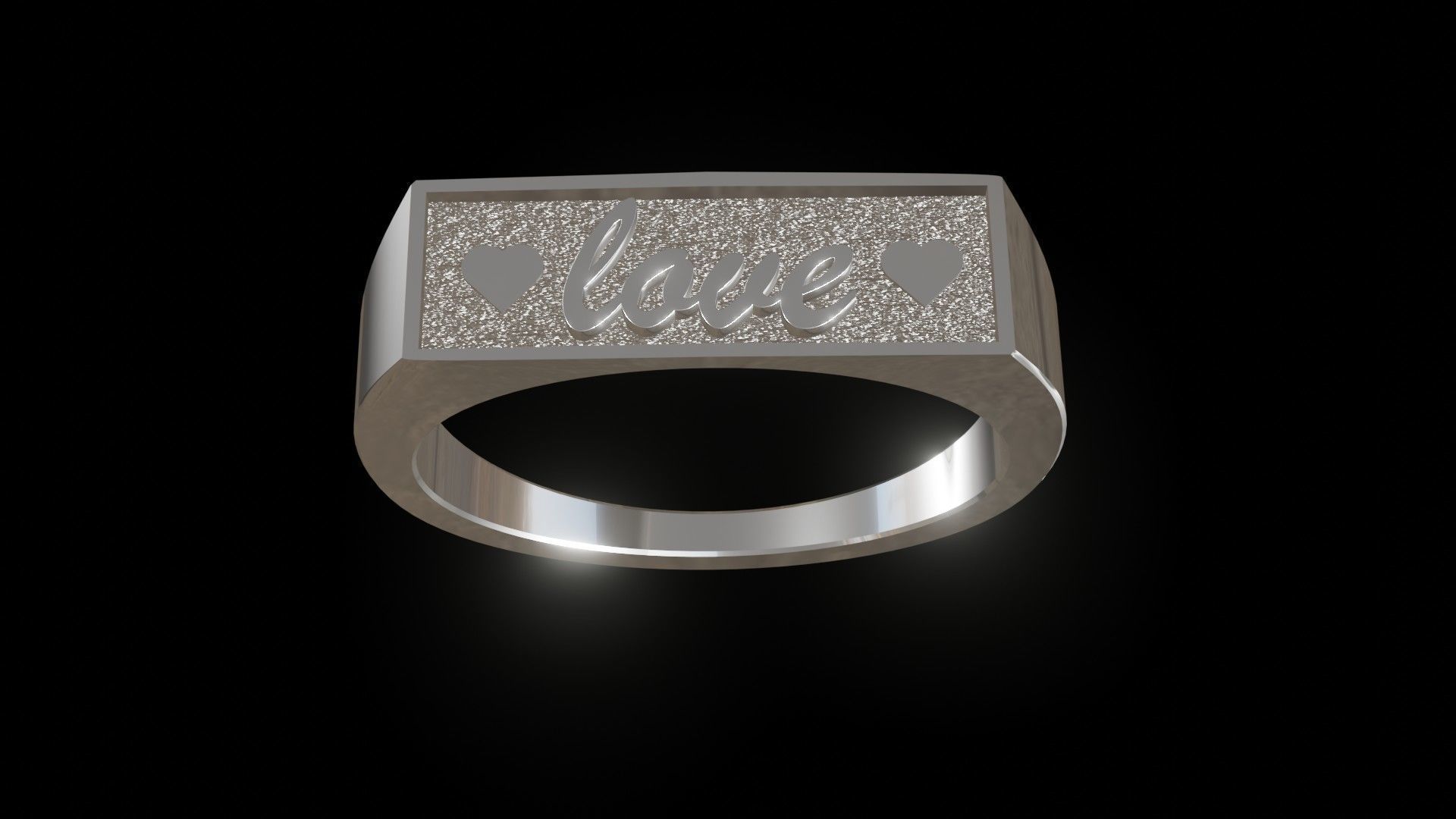 Wedding ring with name 3d print model 3D print model_1