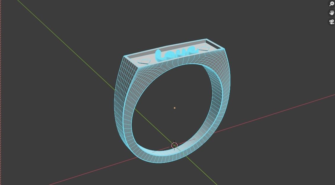 Wedding ring with name 3d print model 3D print model_7