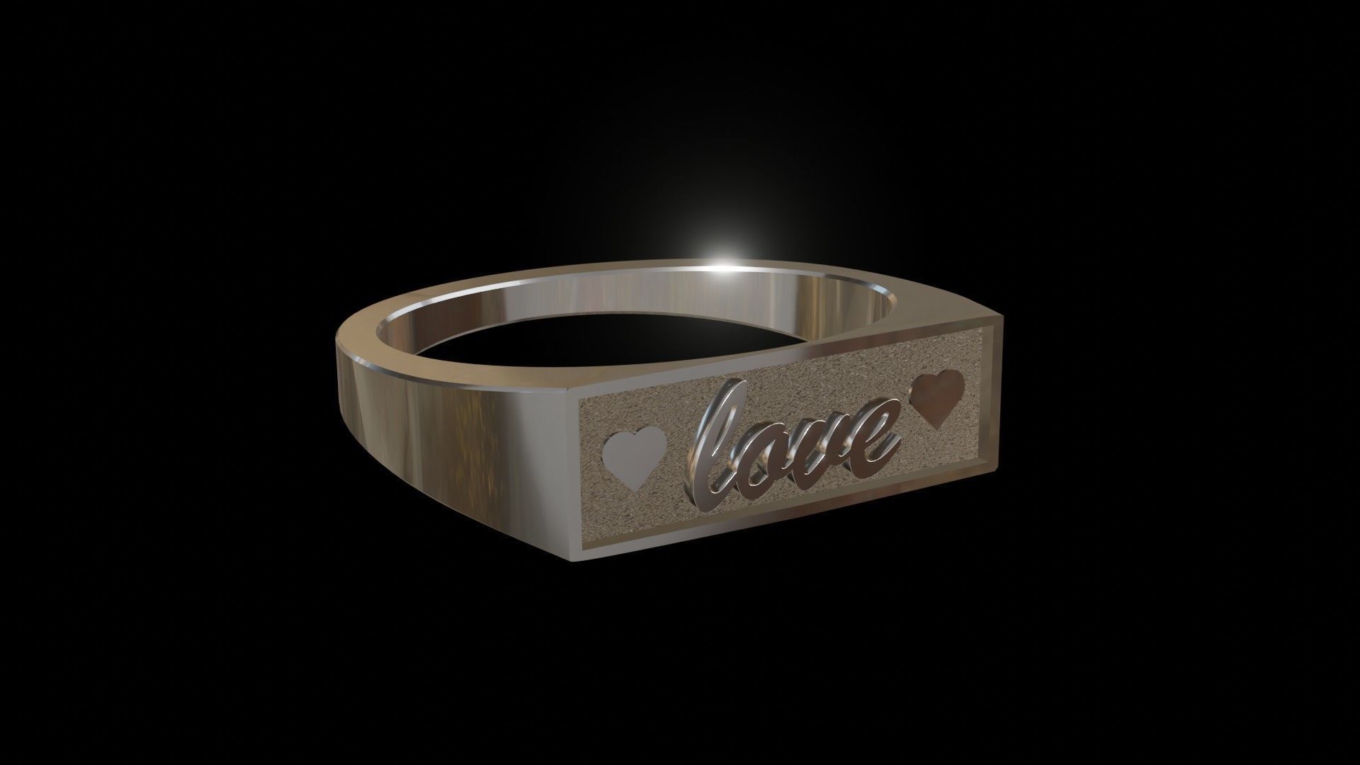 Wedding ring with name 3d print model 3D print model_2