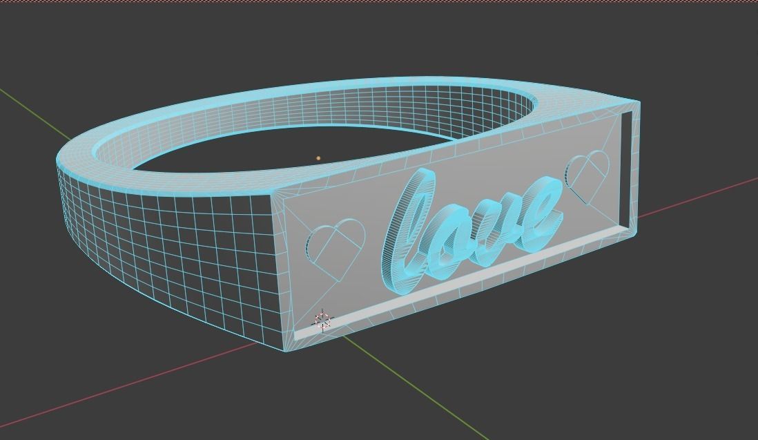 Wedding ring with name 3d print model 3D print model_6
