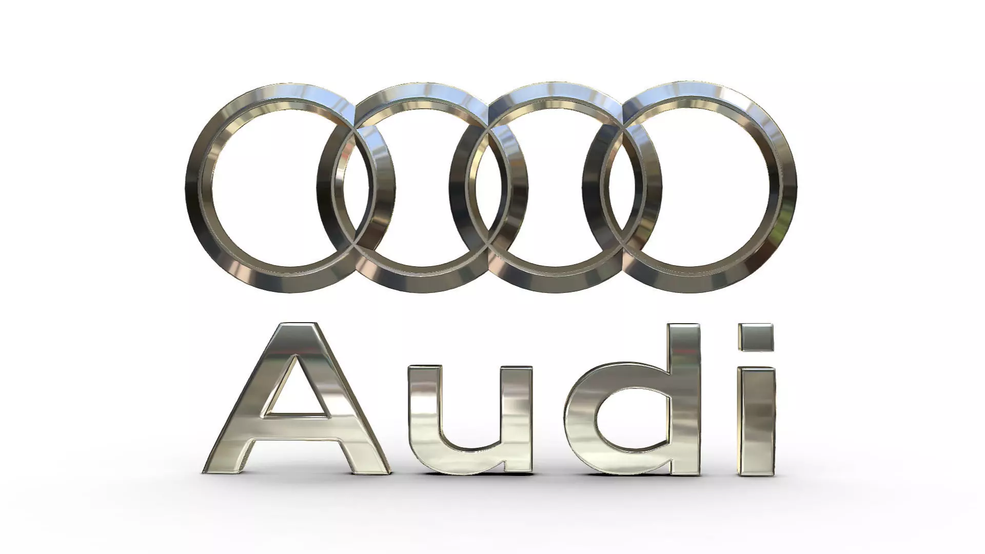 audi logo  3D model_0