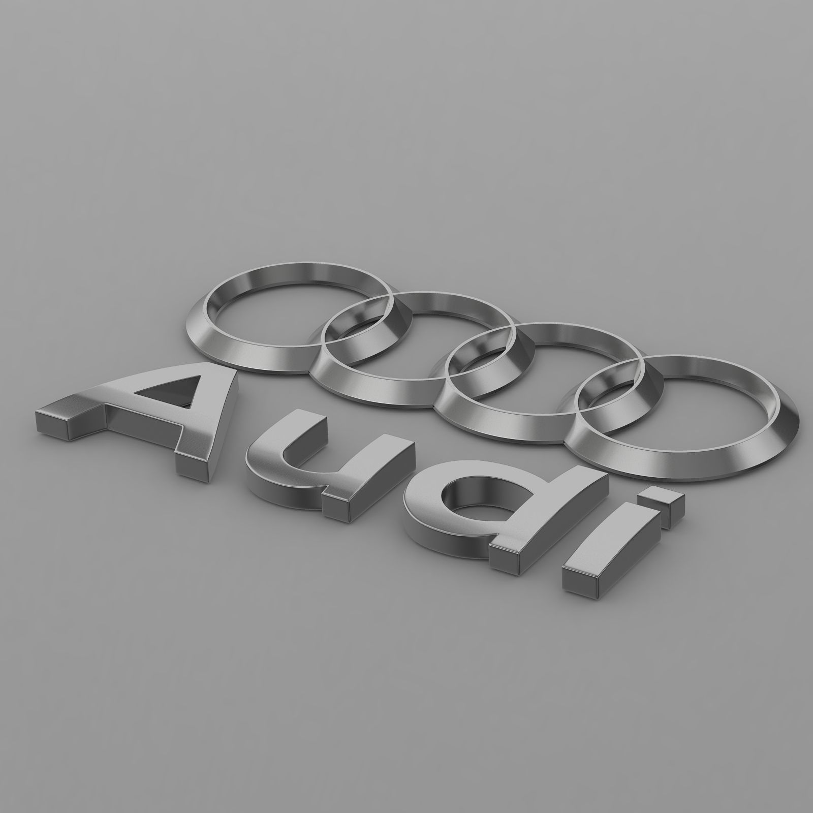 audi logo  3D model_8