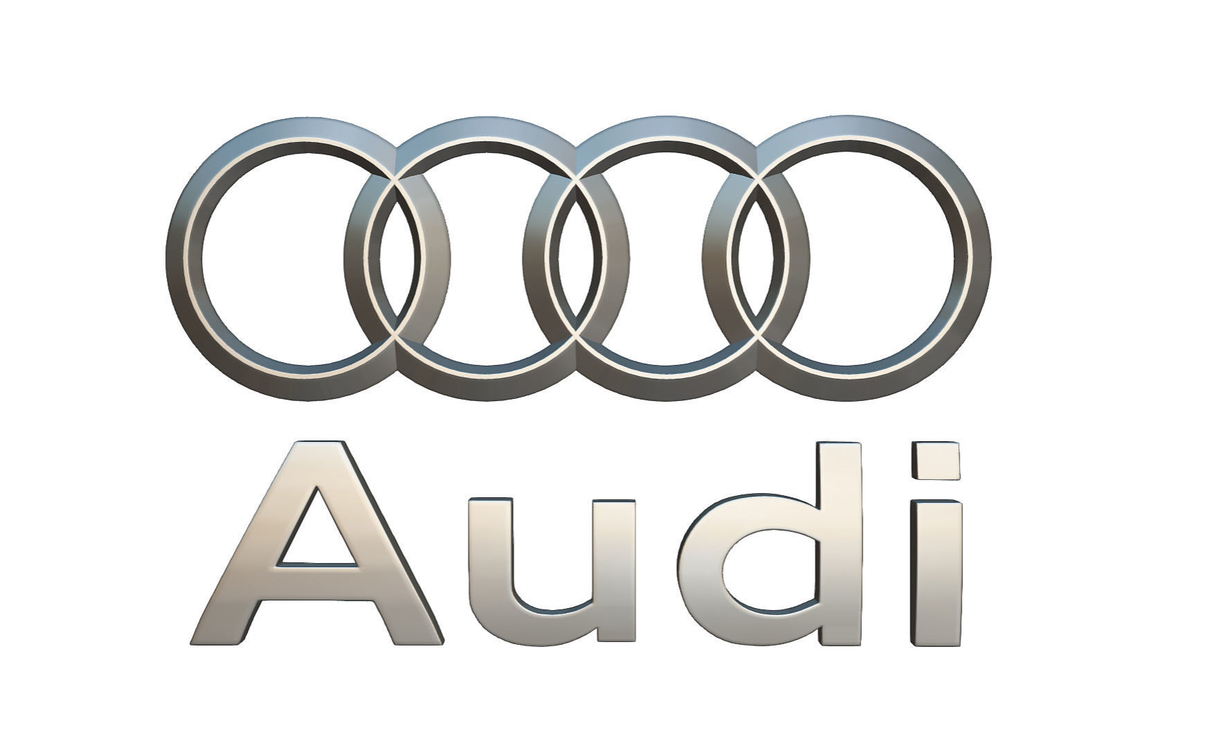 audi logo  3D model_11