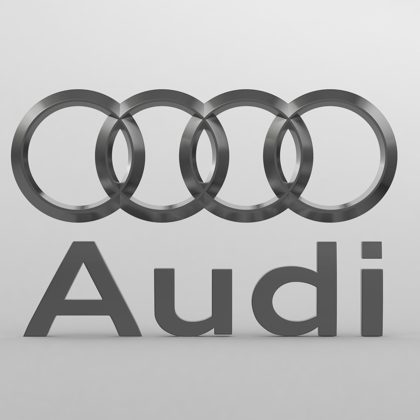 audi logo  3D model_4