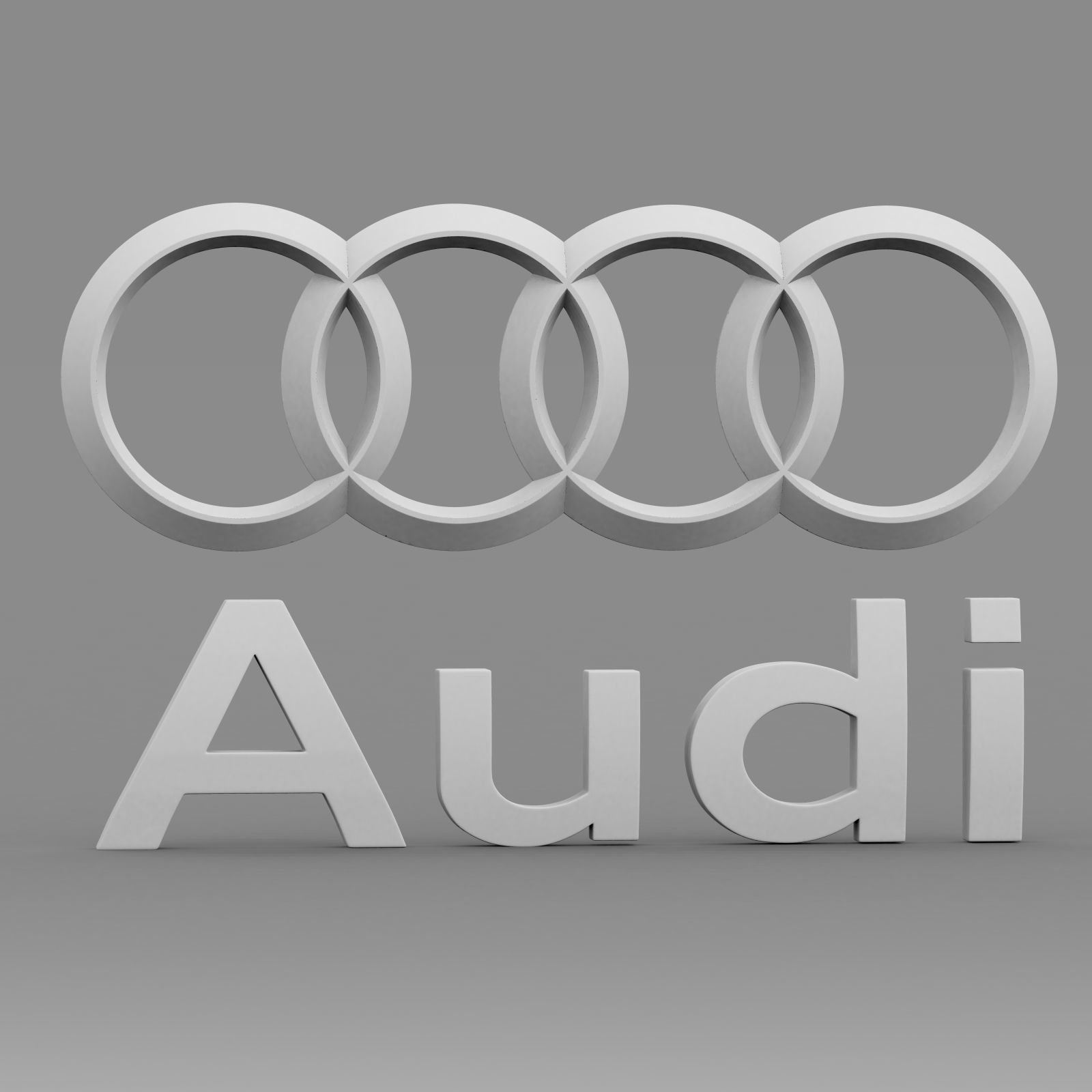 audi logo  3D model_13