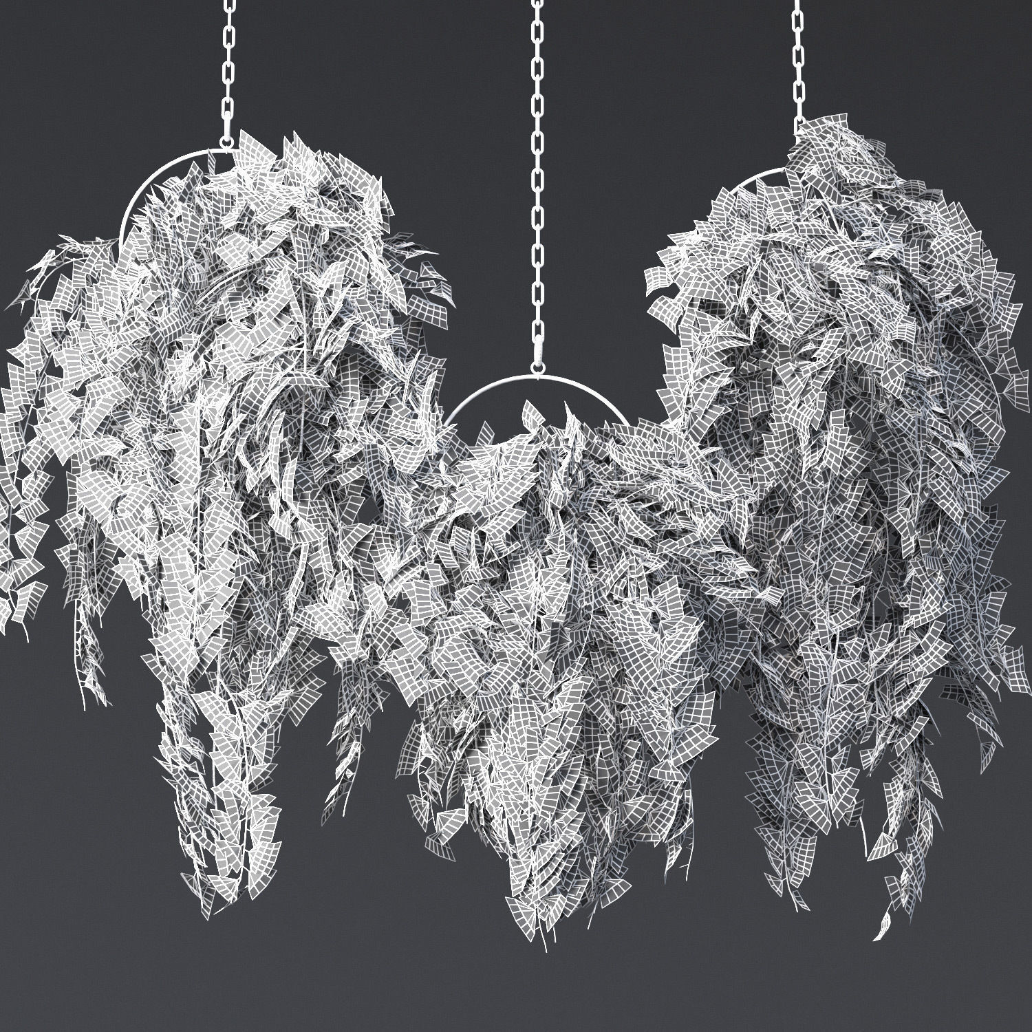 Artificial Sweeping Plant Set 3D model_3