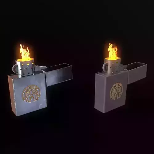 Zippo lighter Low-poly 3D model