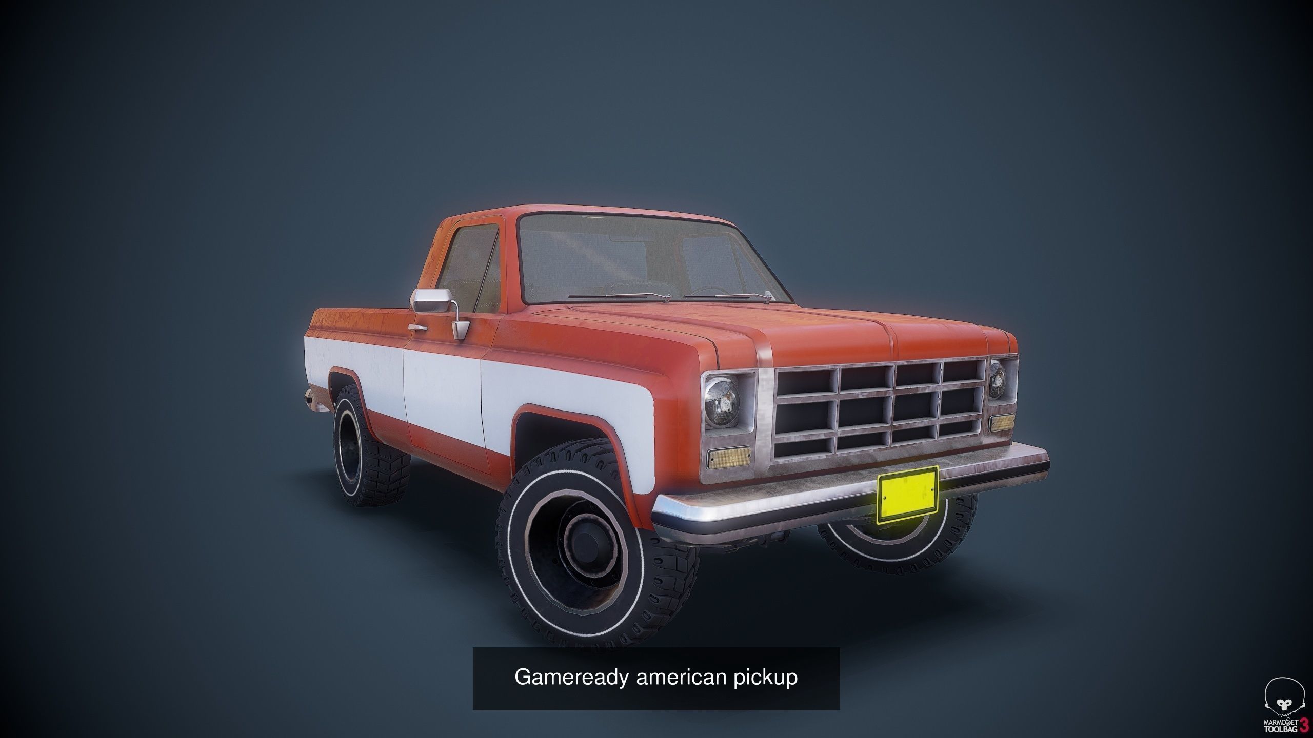 Lowpoly Gameready american cars 3D model 2021 3D Model Collection_1