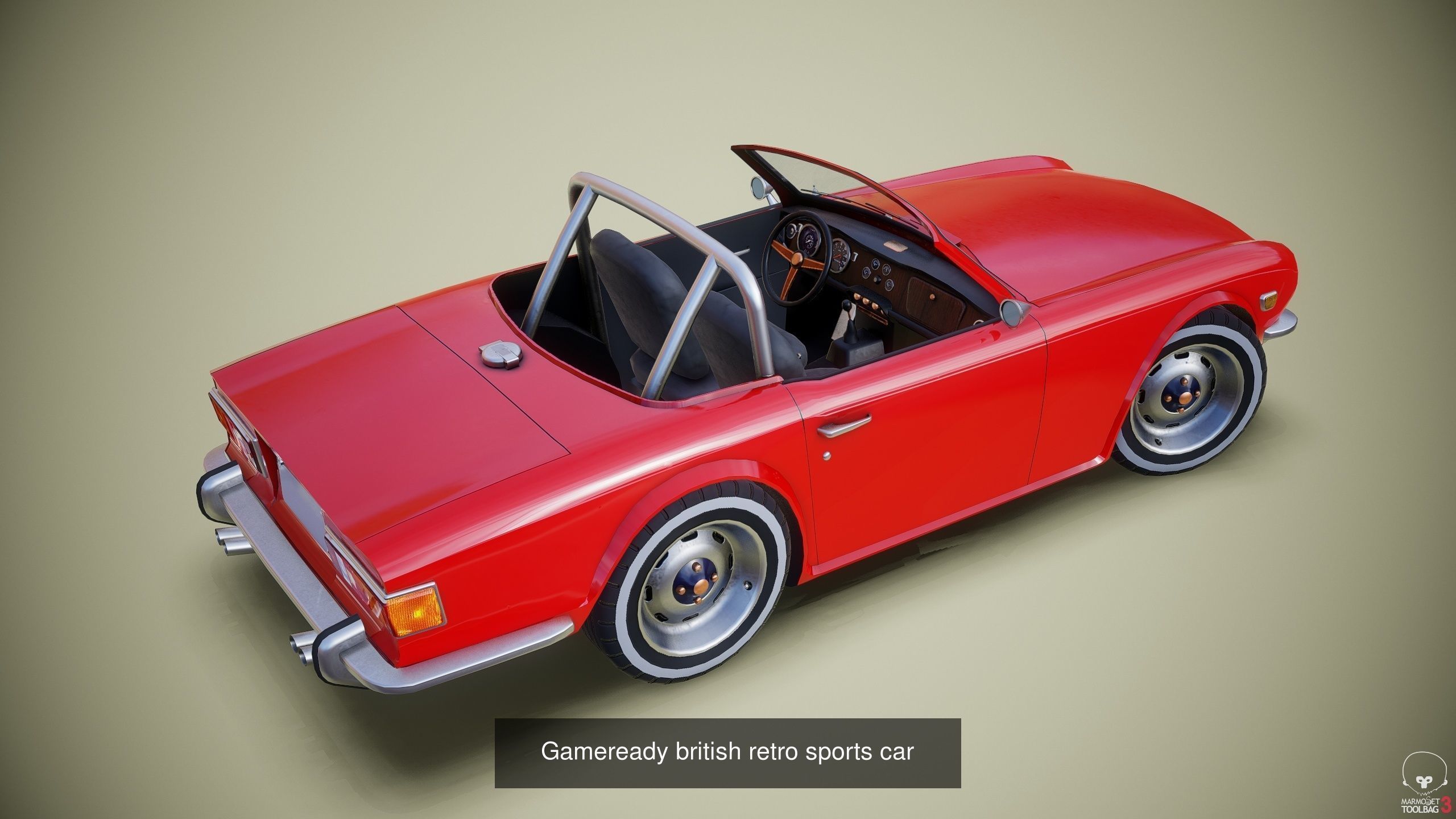 Lowpoly Gameready american cars 3D model 2021 3D Model Collection_2