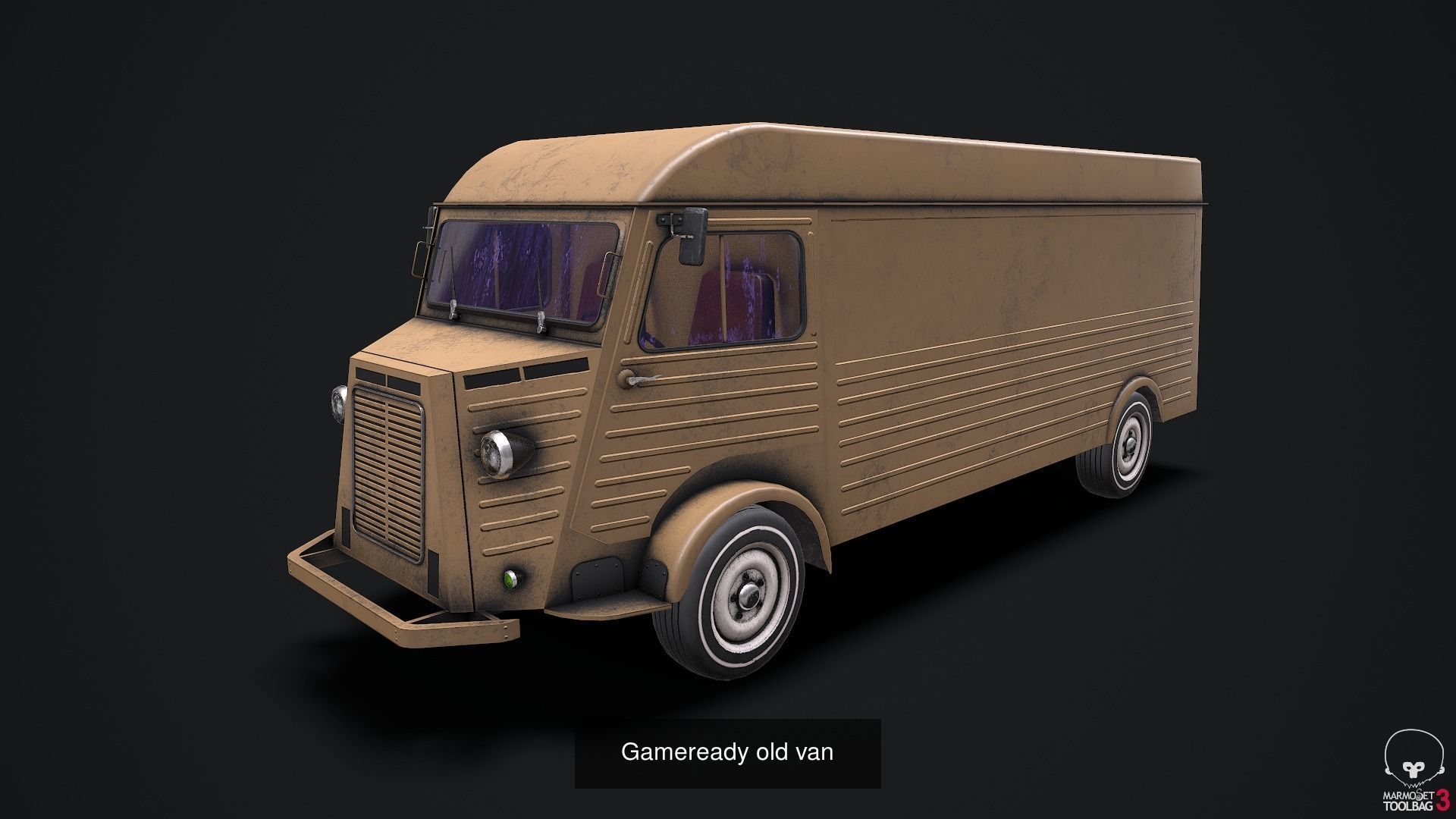 Lowpoly Gameready american cars 3D model 2021 3D Model Collection_4