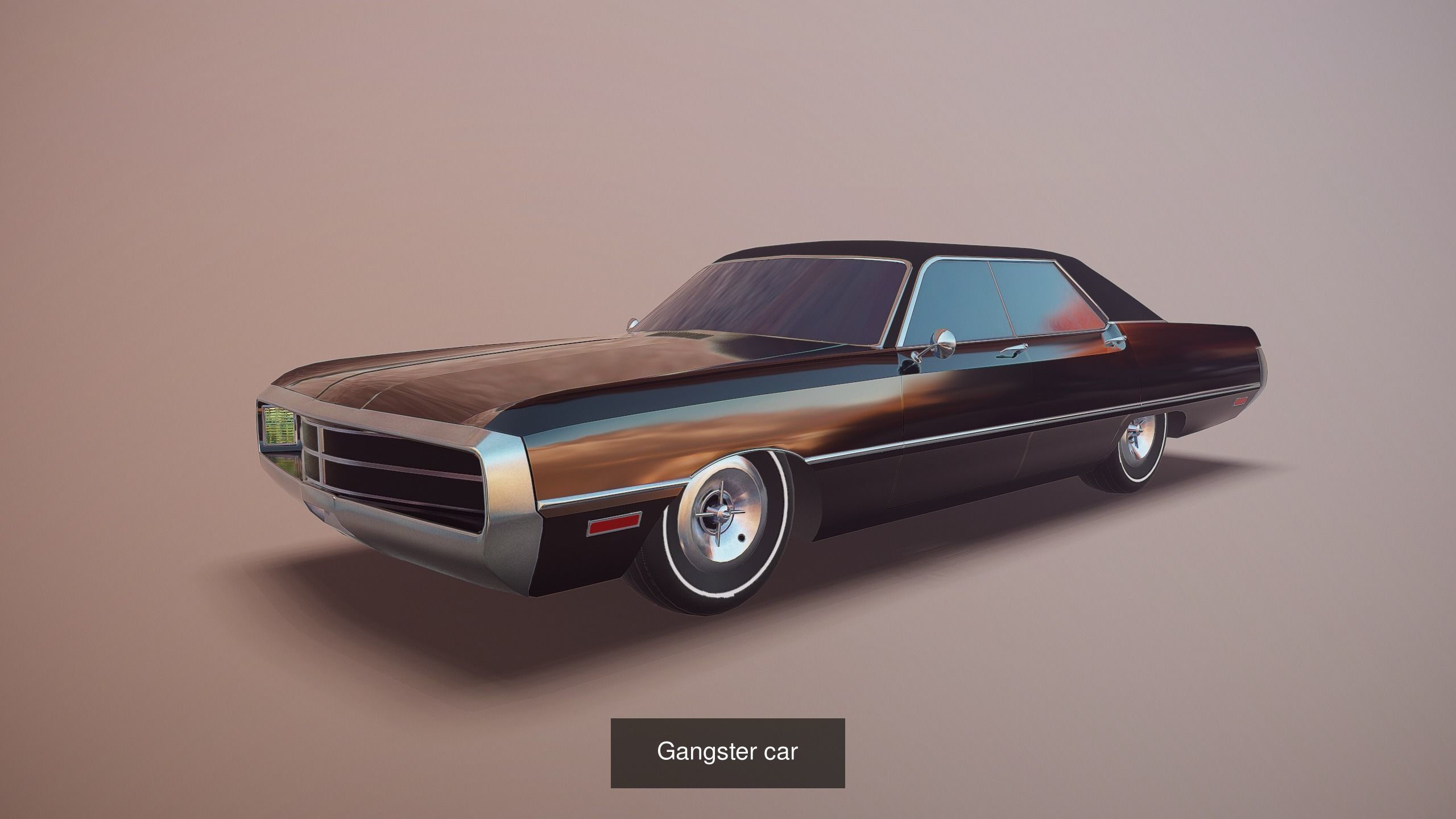 Lowpoly Gameready american cars 3D model 2021 3D Model Collection_3