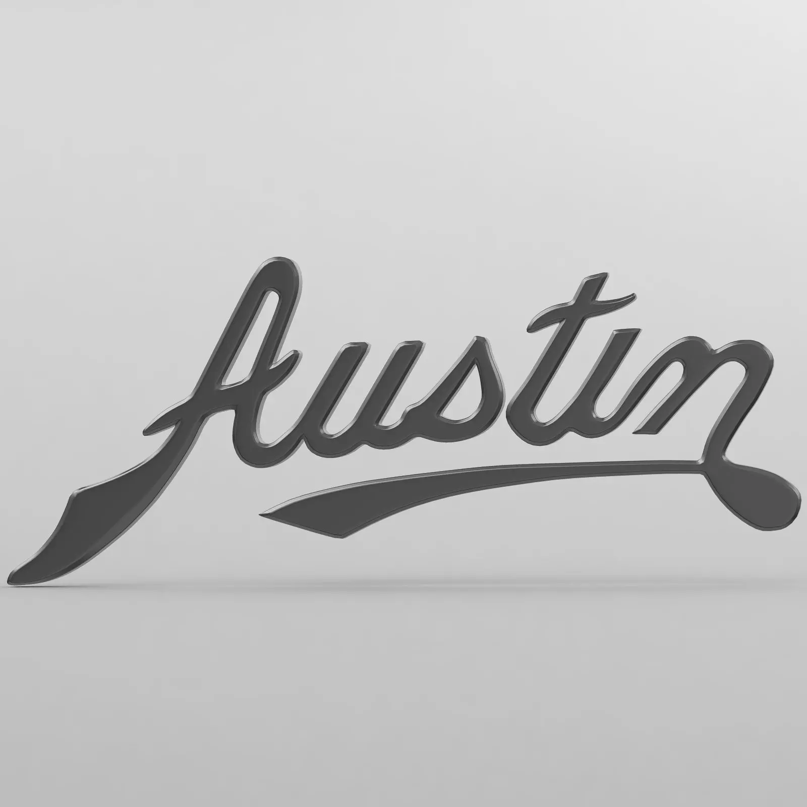 austin logo 3D model_0