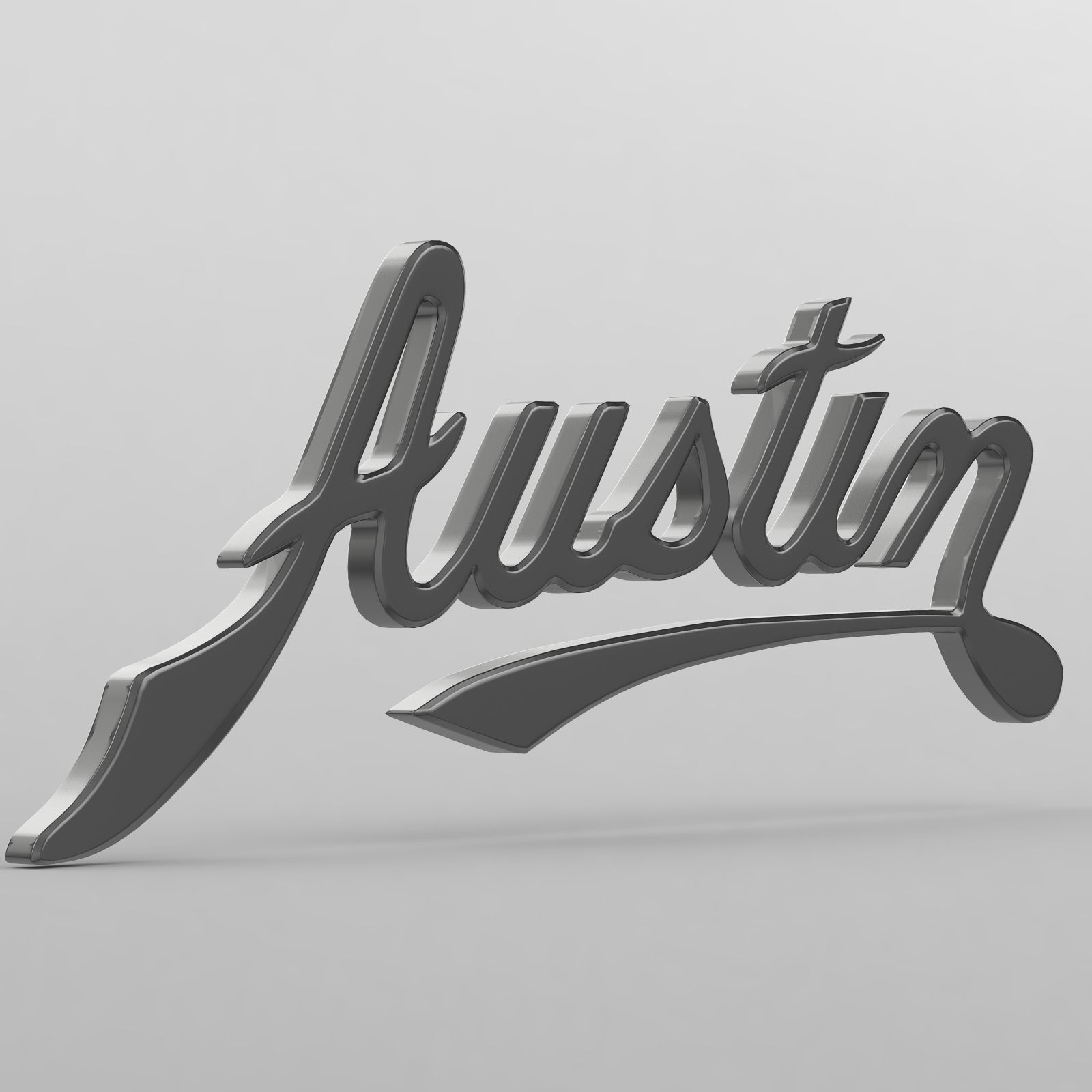 austin logo 3D model_1